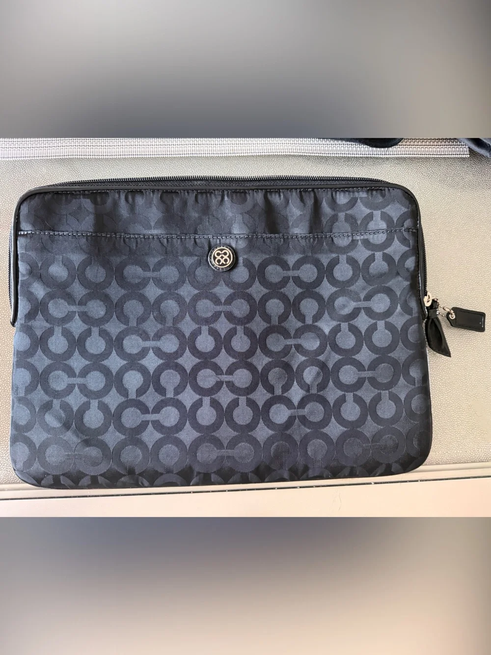Coach Signature Tech Sleeve in Black